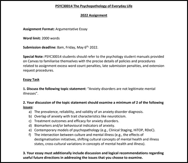 PSYC30014 Assessment Answers 2