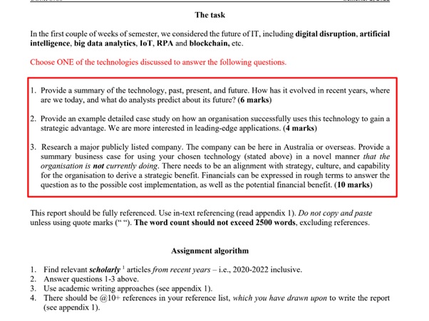 COMP8780 assessment answers 2