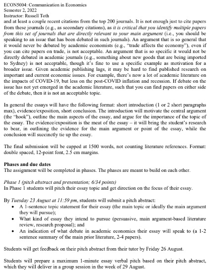 ECON5004 assessment answers1