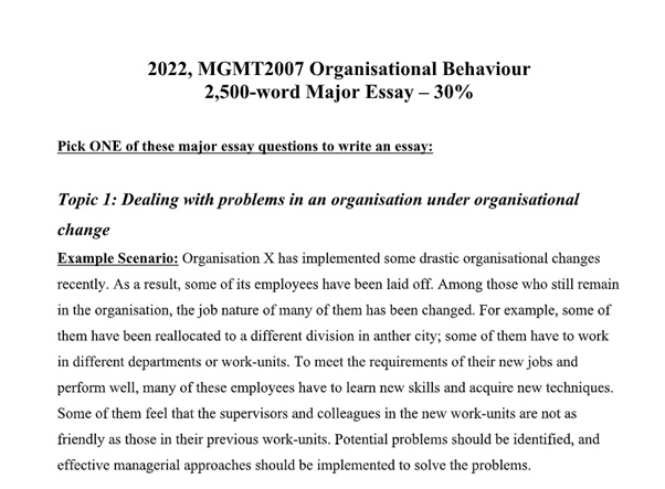 MGMT2007 assessment answers1