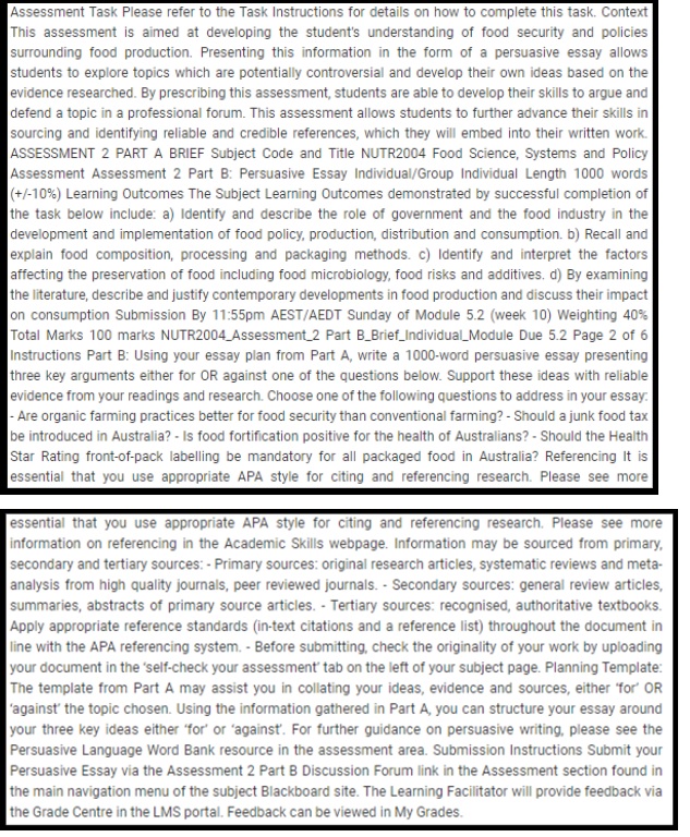 NUTR2004 Assessment Answers 2