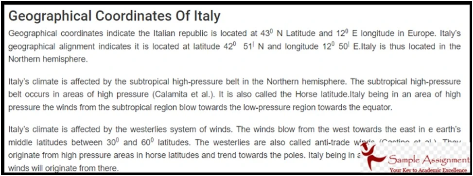 Geography Assignment Sample 1