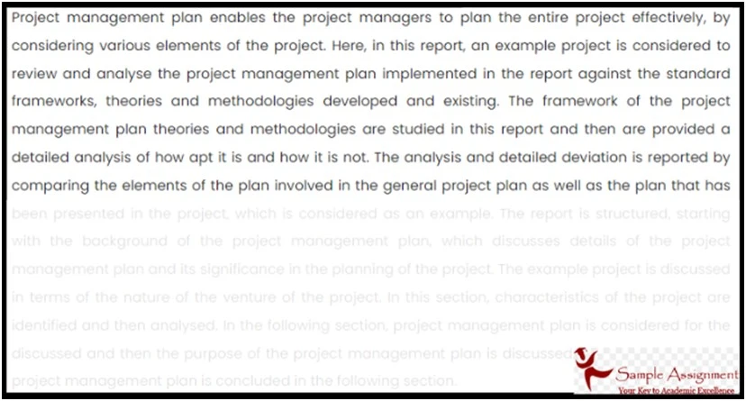 Project management assignment Sample 2