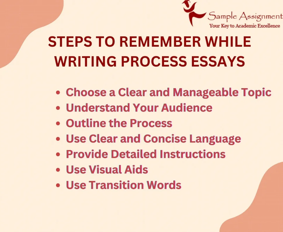 STEPS TO REMEMBER WHILE WRITTING PROCESS ESSAYS