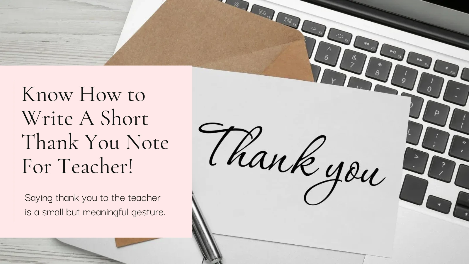 Short Thank You Note for Teacher